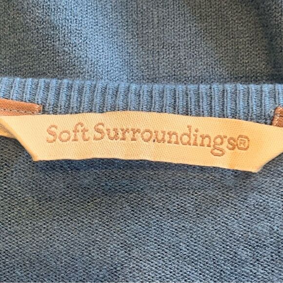 Soft Surroundings Blue Scoop Neck Long Tunic Top Size 1X - Picture 6 of 10